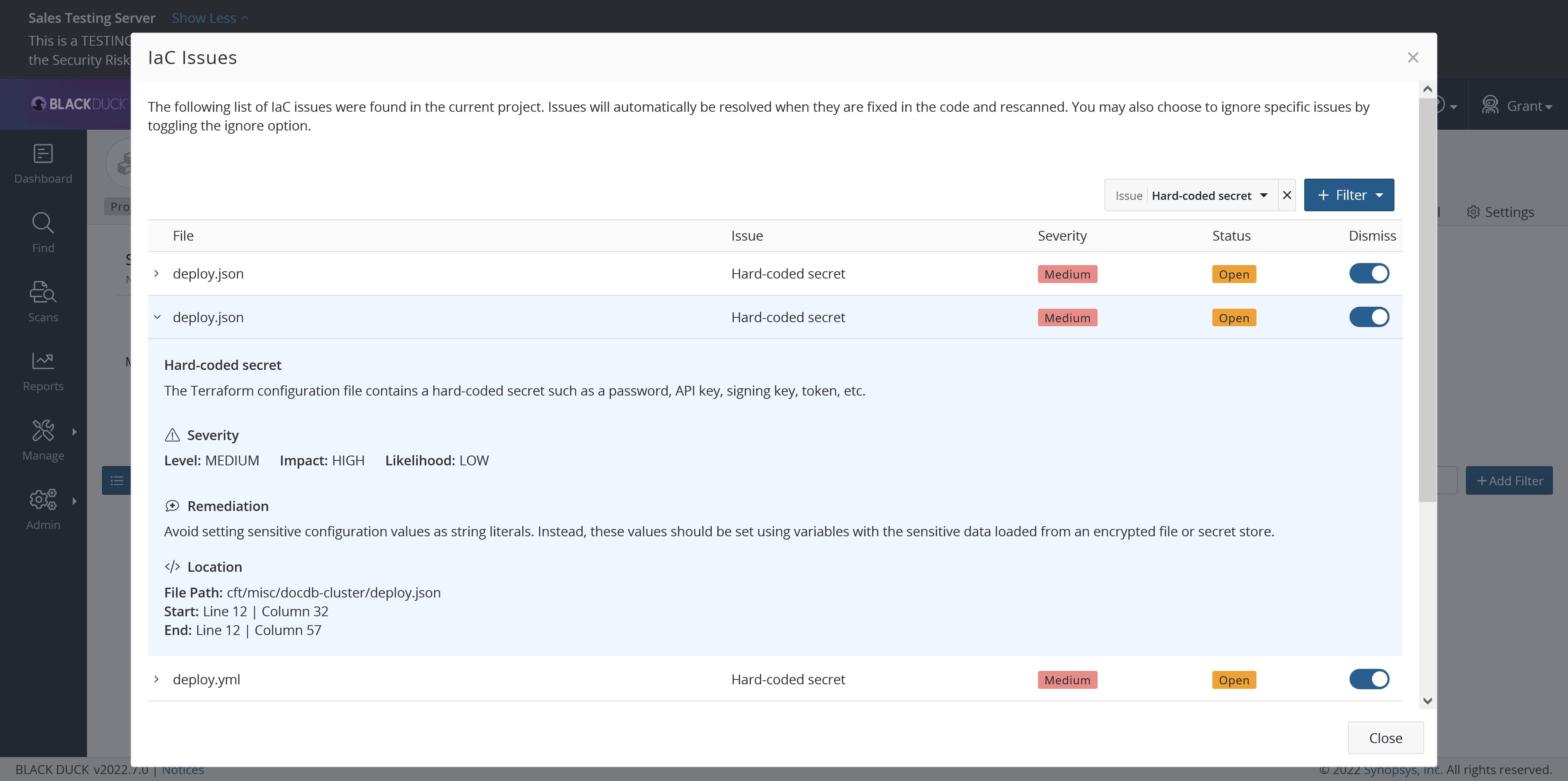 Hard-Coded Secrets Detection in Software Development Hard-Coded Secrets Detection in Software Development