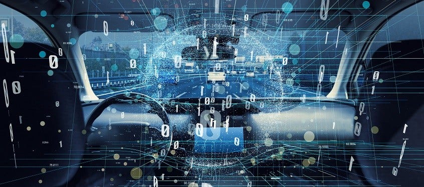 Secure Autonomous Vehicle Technology Illustration