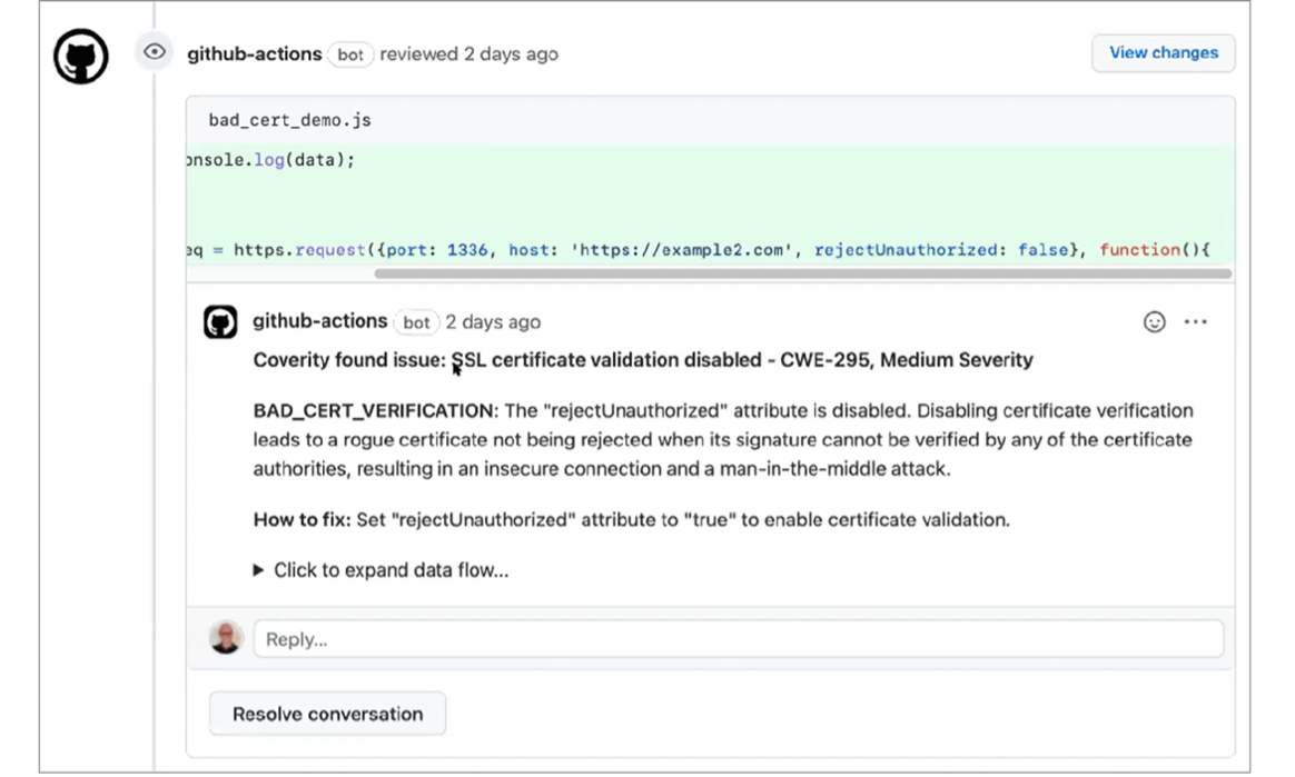 github-coverity-actions