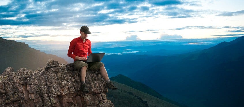 guy on hill Preventing Ransomware Attacks Through Offline Data Backups