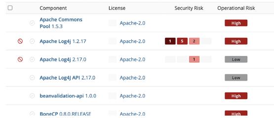 Software Risk Analysis Dashboard Screenshot