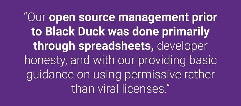 open source JDA Software Team Discussing Open Source Management with Black Duck Software
