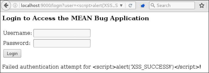 login bug AngularJS Logo with HTML Encoding for XSS Prevention