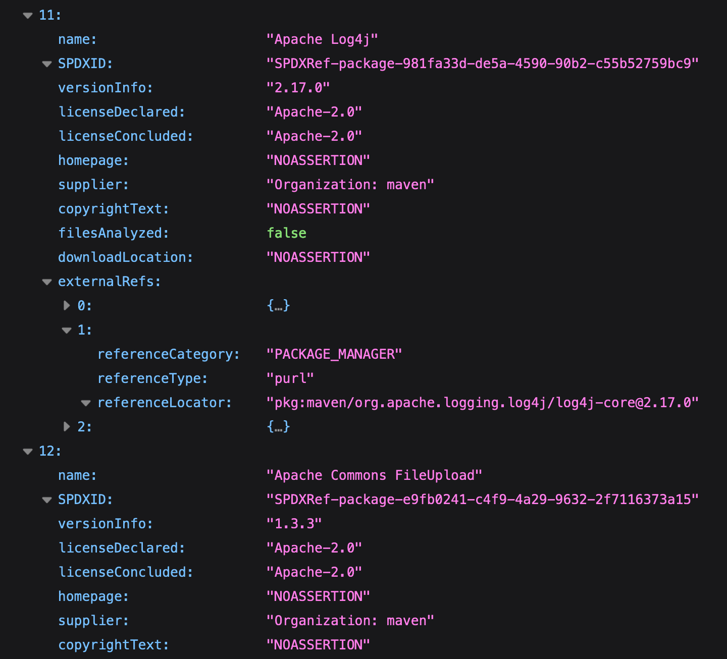 Exporting an sbom with black duck 4