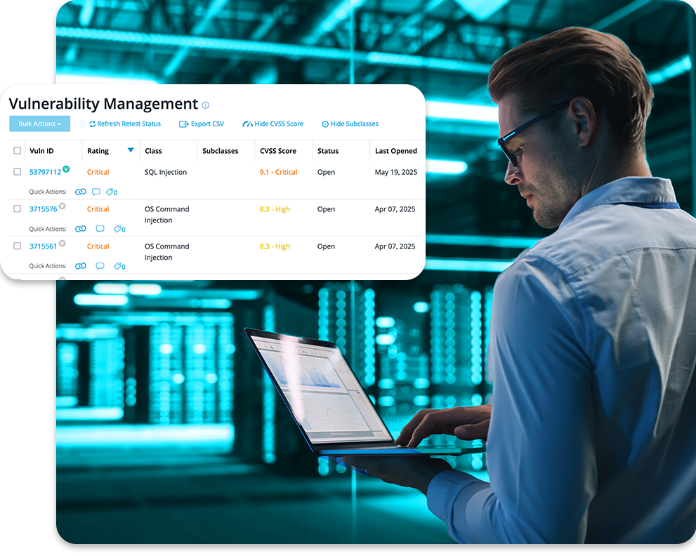 Vulnerability Management dashboard