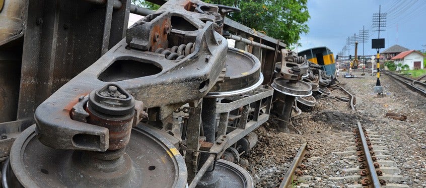 train incident Secure Enterprise Blockchain Network Illustration