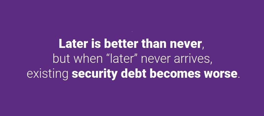 Security debt 4 Conceptual Image of Security Debt Increasing Over Time